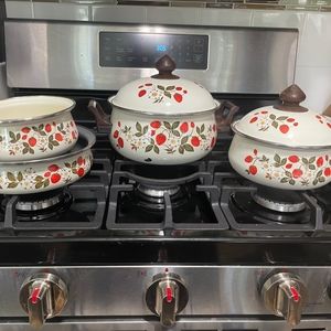 Vintage Enamelware Sheffield Strawberries n Cream